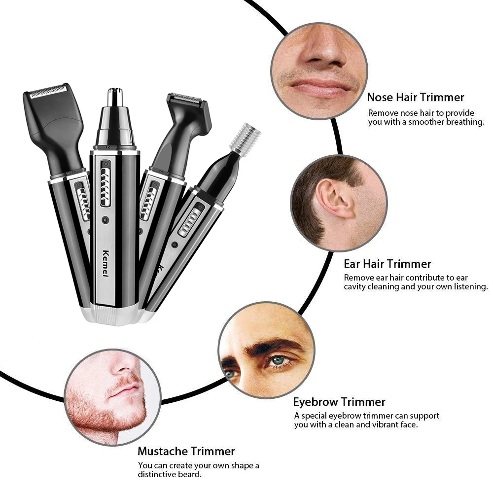 Kemei 4 in 1 trimmer per uomo  - Grooming Men'S Eyebrows recensione e prezzo